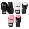 Kwon Clubline Boxhandschuhe Pointer Small Hand 8oz schwarz, weiß und pink - Handrücken und Innenseite Frontansicht