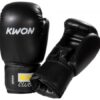 Kwon Clubline Boxhandschuhe Pointer Small Hand 8 oz schwarz - Handrücken und Innenseite gekippt