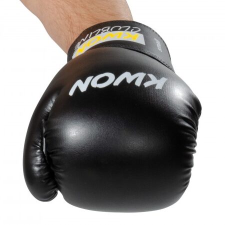 Kwon Clubline Boxhandschuhe Pointer Small Hand 8oz schwarz - Handrücken Faust nach vorne zeigend