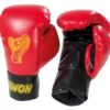 Kwon Kinder Boxhandschuhe Cobra rot-schwarz - Handrücken und Innenseite