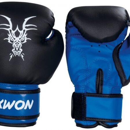 KWON – Kinder Boxhandschuhe Mini Drache 4oz (schwarz-blau)