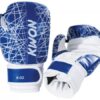 Kwon Kinder Boxhandschuhe Neon blau - Handrücken und Innenseite liegend