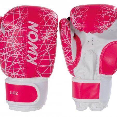 Kwon Kinder Boxhandschuhe Neon pink - Handrücken und Innenseite