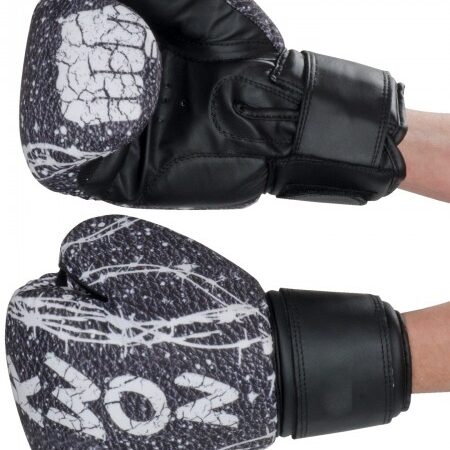 Kwon Kinder Jugend Boxhandschuhe thai barbed 8 oz - Ansicht seitlich Handrücken und Innenseite