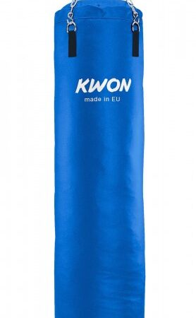 Kwon Sandsack gefüllt blau 150 cm - Frontansicht mit Logo