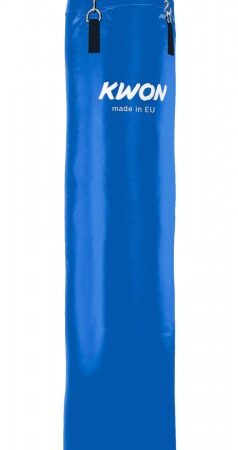 Kwon Sandsack gefüllt blau 180 cm - Frontansicht mit Logo