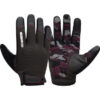RDX T2 Vollfinger Fitness Handschuhe pink camouflage - Rückhand und Innenhand Vorderansicht