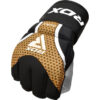 RDX Aura Plus T-17 MMA Handschuhe Grappling schwarz-gold - Handrücken Faustansicht