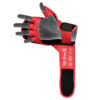 RDX Shooter Aura Plus T-17 MMA Handschuhe Grappling rot-schwarz - Innenhand mit Ansicht Klettband offen mit Hand