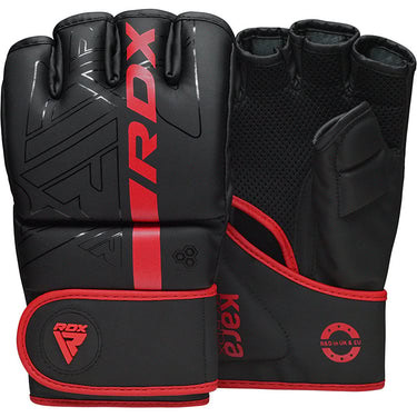 F6 Kara MMA Handschuhe Grappling rot - Rückhand und Innenhand