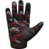 RDX T2 Vollfinger Fitness Handschuhe rot camouflage - Innenhand Vorderansicht
