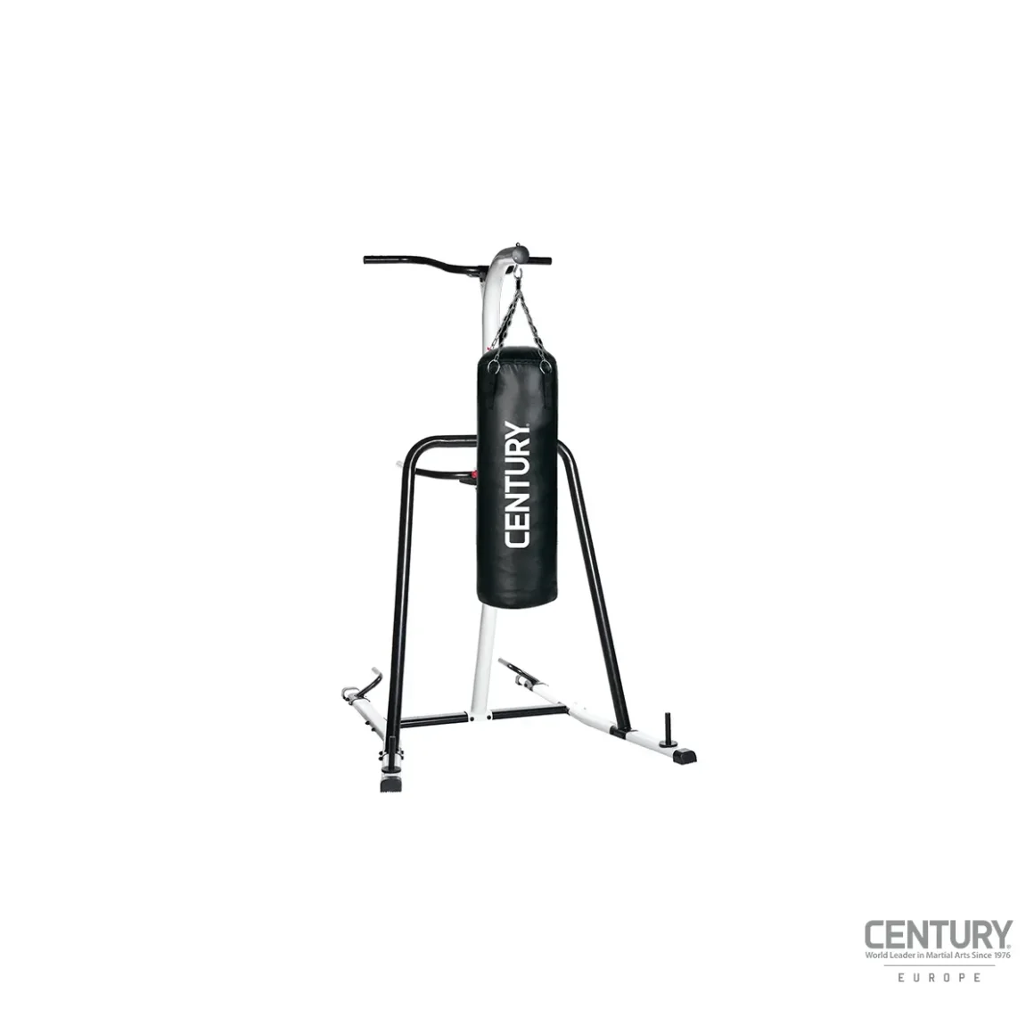 Century Trainingsstation mit Boxsackständer - Frontansicht mit Boxsack abgebildet