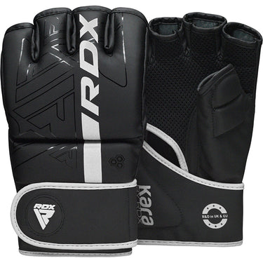 F6 Kara MMA Handschuhe Grappling weiß - Rückhand und Innenhand