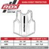 RDX F6 Kara Trainer Brustschutz - Größentabelle