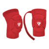 RDX MMA K5 Knieschuetzer rot - Vorderansicht mit Klett und Seitenansicht