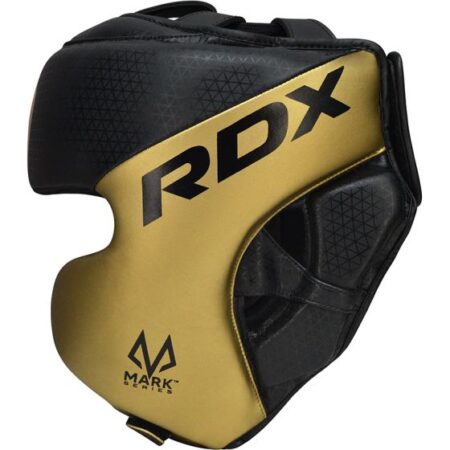 RDX L1 Mark Vollschutz Boxtraining Kopfschutz gold - Seitenansicht