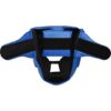 RDX T1F Kopfschutz mit abnehmbarem Gesichtskäfig blau - Rückansicht mit offenem Klett