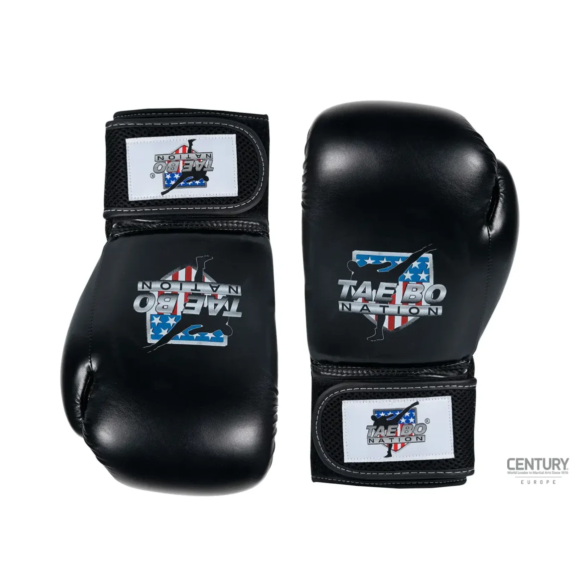 Century Tae Bo Nation Billy Blanks Boxhandschuhe schwarz - Vorderansicht Faust oben und unten