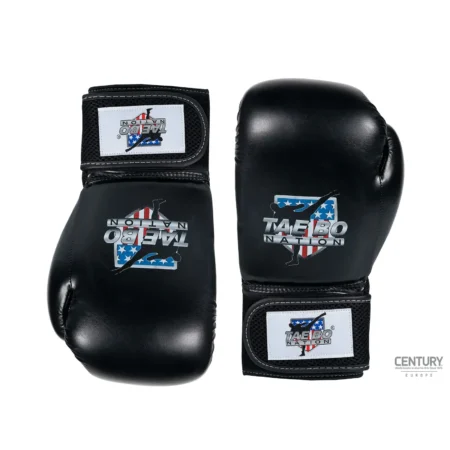 Century Tae Bo Nation Billy Blanks Boxhandschuhe schwarz - Vorderansicht Faust oben und unten