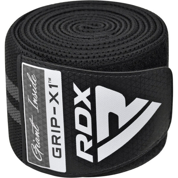 RDX KR11 Kniebandage grau - aufgerollt
