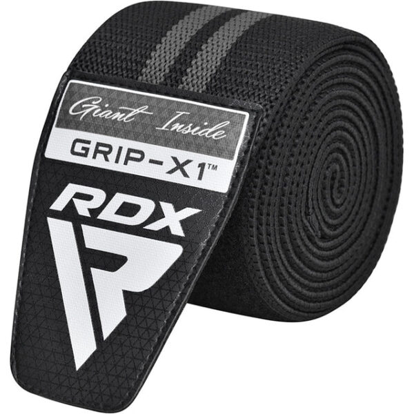 RDX KR11 Kniebandage grau - aufgerollt seitlich