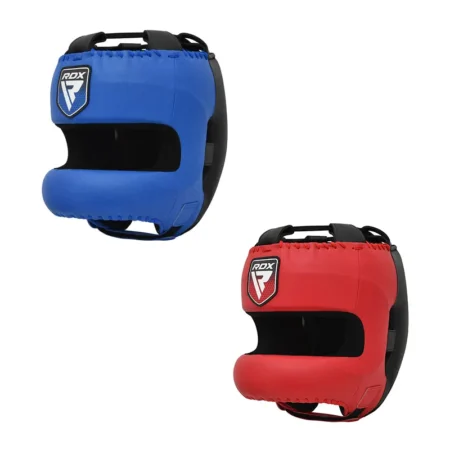 RDX – Apex Box Kopfschutz mit Nasenschutzbügel (blau,rot)