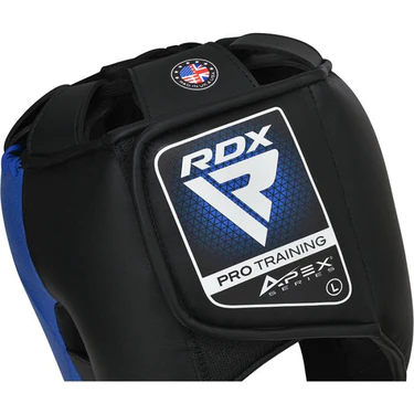 RDX Apex Box Kopfschutz mit Nasenschutzbügel blau - Rückansicht Nahaufnahme