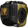 RDX L2 Mark Pro Kopfschutz mit Nasenschutzbügel Gold - seitliche Rückansicht