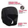 RDX T15 Noir Wangenschutz Kopfschutz schwarz - Vorderansicht mit Features
