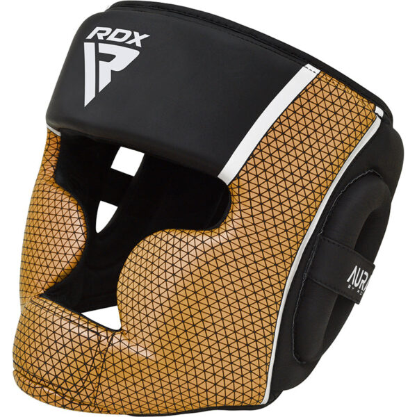 RDX Kopfschutz Aura Plus t-17 gold - Seitenansicht rechts