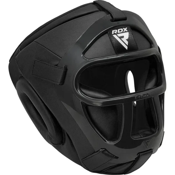 RDX T1F Kopfschutz mit abnehmbarem Gesichtskäfig schwarz - Seitenansicht