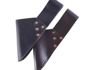 Battle Merchant Schwertgürtelhalter aus Leder schwarz und braun - Seitenansicht