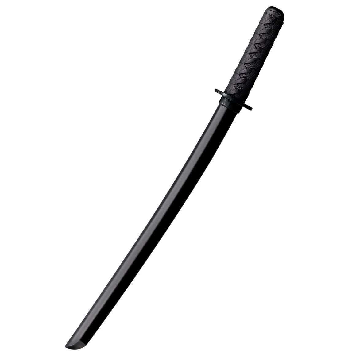 Cold Steel Wakizashi Trainingsschwert mit optimiertem Griff - Seitenansicht Schwertscheide nach unten links gerichtet