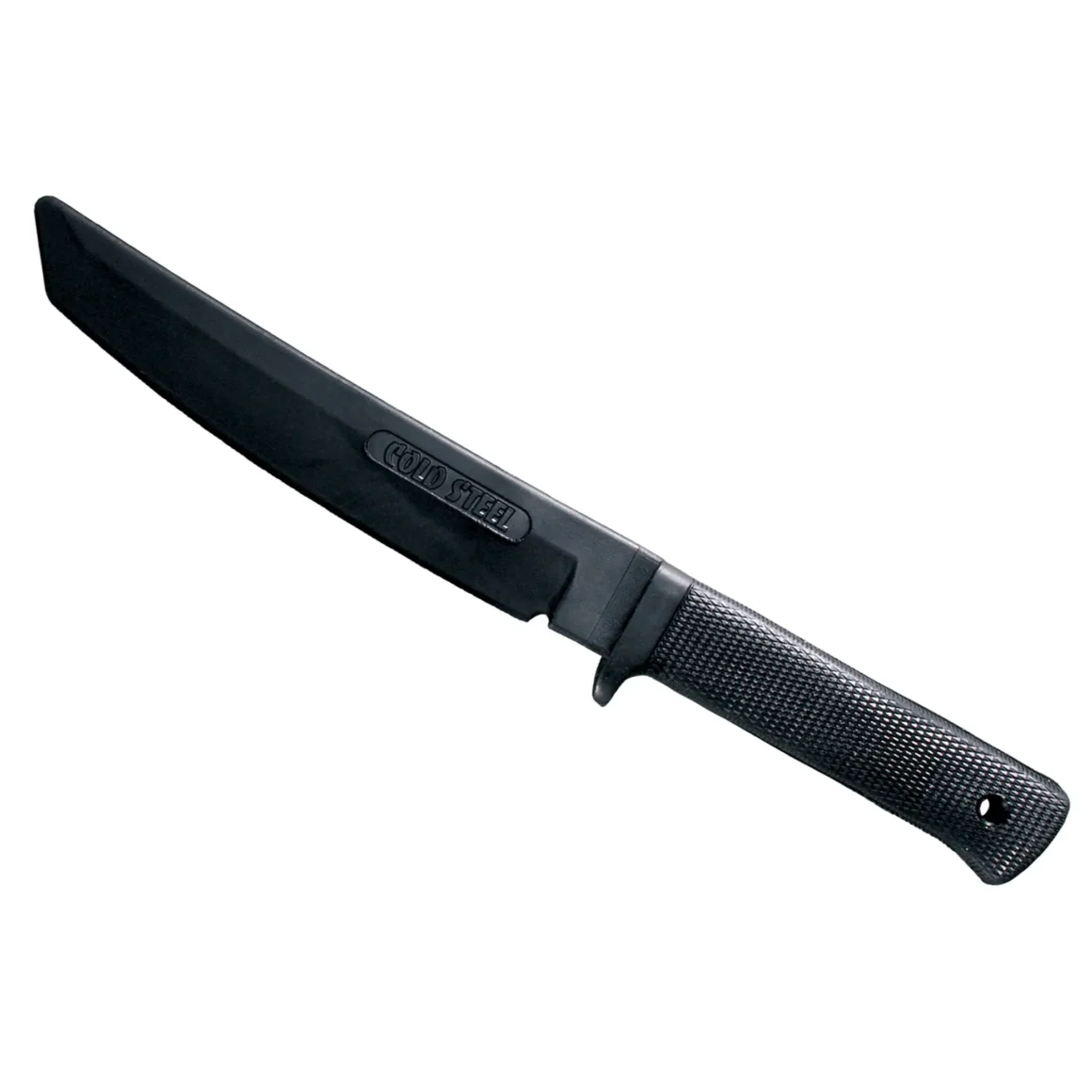 Cold Steel Trainingsmesser Recon Tanto aus Gummi - Seitenansicht Klinge nach oben links gerichtet