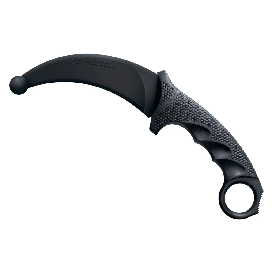 Cold Steel Gummi Trainings Karambit mit optimiertem Griff - Seitenansicht Klinge nach oben links gerichtet