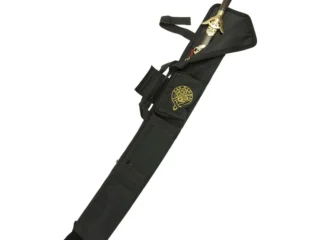 Hanwei Tragetasche für Jian-Schwert - Vorderansicht Tasche offen mit Schwert