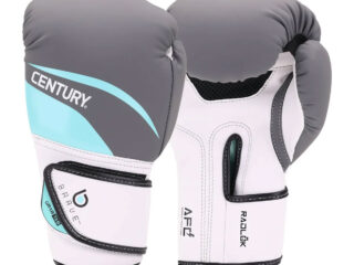 Century Brave Frauen Boxhandschuhe 10 oz weiß-grau-blau - Rückhand und Innenhand