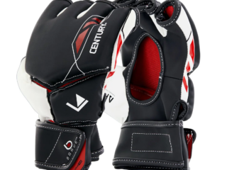 Century Brave MMA Competition Glove schwarz-rot-weiß - Rückhand und Innenhand