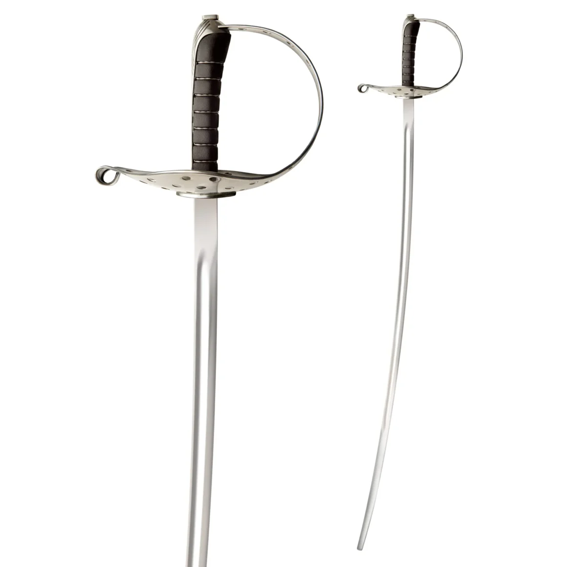 Cold Steel Trainingssäbel aus Stahl 2018er Modell ohne Scheide - Frontansicht und Nahaufnahme
