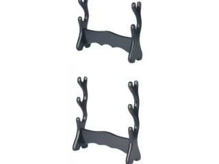 Marto Schwertsänder Holz schwarz 2/3 Schwerter - Frontansicht