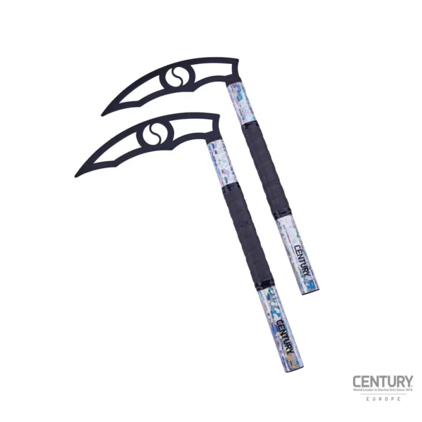 Century Kama Holographisches Eis Design - 2 Kamas zeigen mit der Klinge nach links