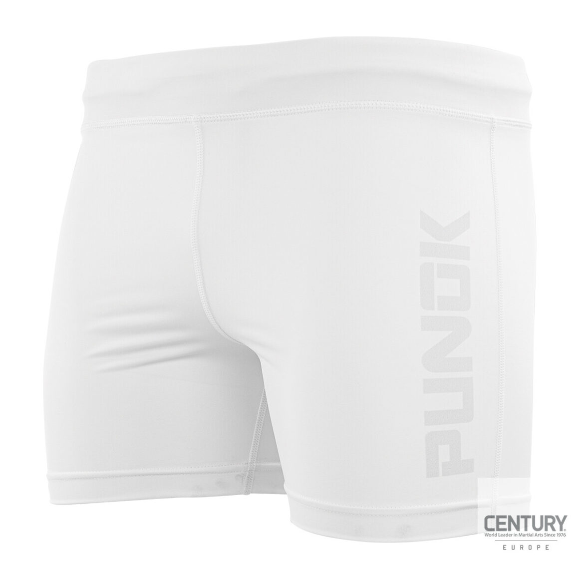 Punok Unisex Kompressionshorts weiß - seitliche Vorderansicht
