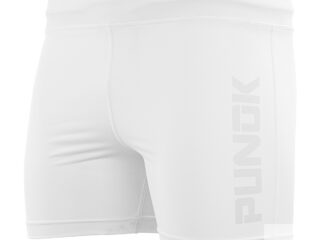 Punok Unisex Kompressionshorts weiß - seitliche Vorderansicht