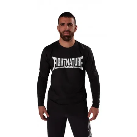 Fightnature Herren Longsleeve MMA schwarz - Vorderansicht