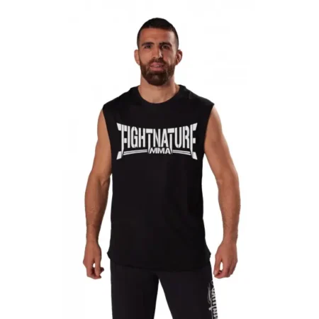 FIGHTNATURE – Herren T-Shirt ärmellos (schwarz)