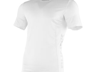 Punok Unisex Kurzarm Kompressionsshirt weiß - Ansicht leicht seitlich von rechts