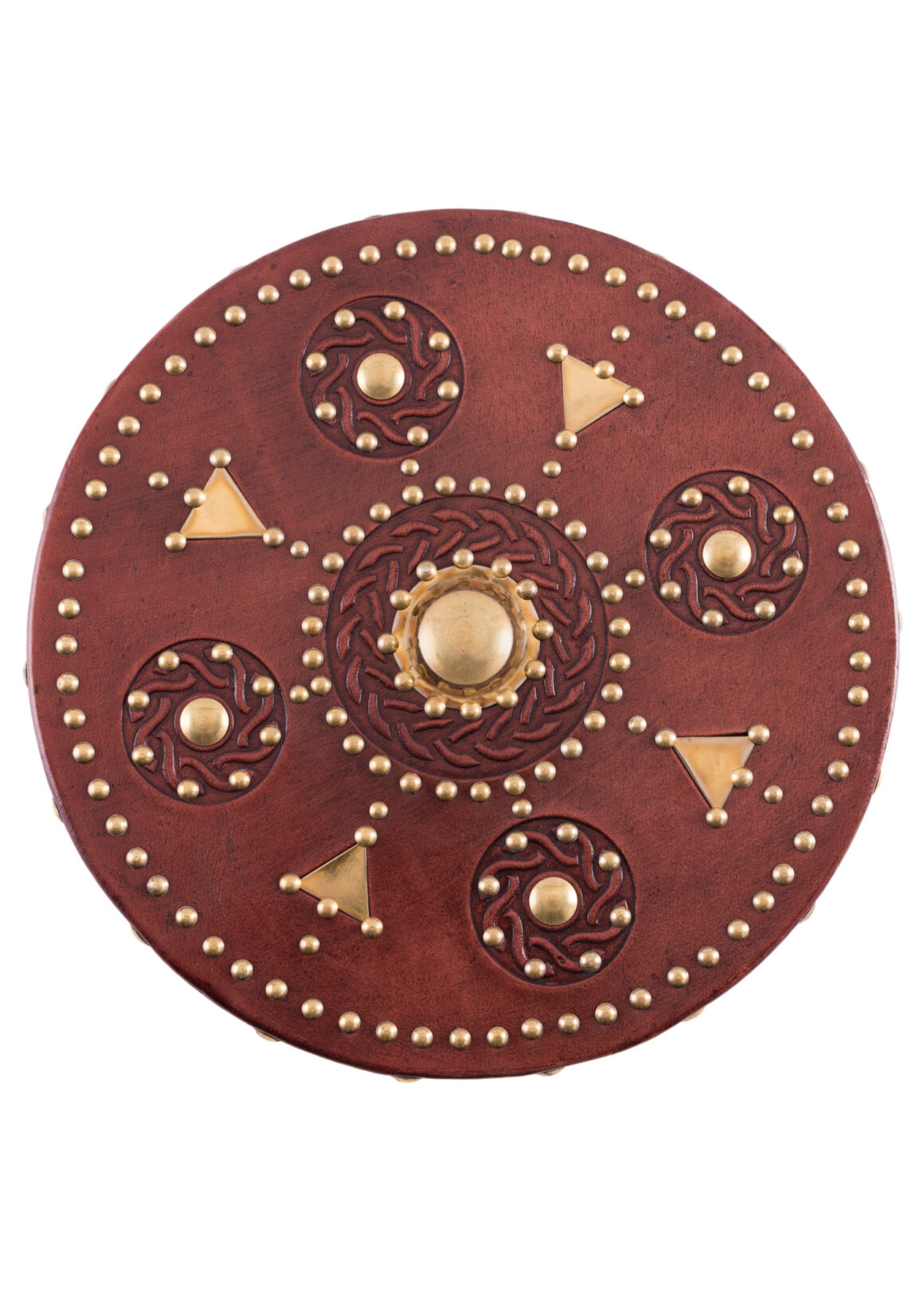 Mini-Targe - Schottischer Rundschild (Holz, Leder, Messing)