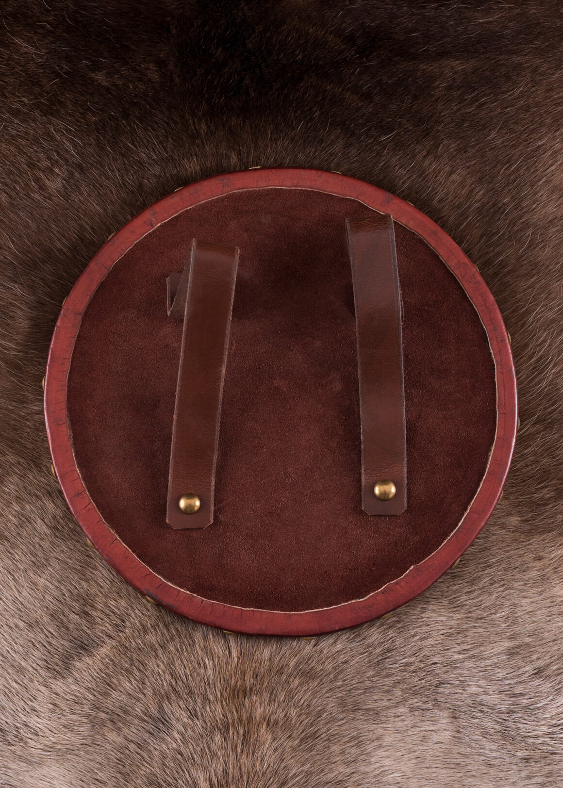Mini-Targe - Schottischer Rundschild (Holz, Leder, Messing)