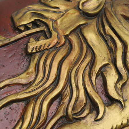 Game Of Thrones - Lennister Schild (Fiberglas, Kunstharz, Filz, Leder) – Bild 3