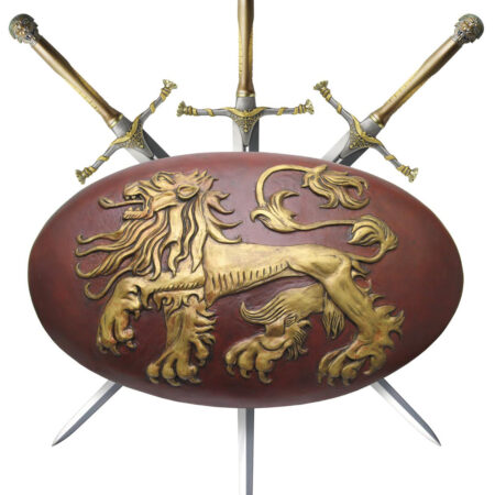 Game Of Thrones - Lennister Schild (Fiberglas, Kunstharz, Filz, Leder) – Bild 6